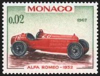  25éme Grand prix automobile de Monaco. Voiture de vainqueur : Alfa Roméo 1932 