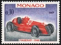  25éme Grand prix automobile de Monaco. Voiture de vainqueur : Maserati 1948 