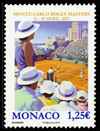 timbre de Monaco N° 2961 légende : Sport Tennis