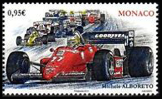 timbre de Monaco N° 2967 légende : Pilotes de formule 1