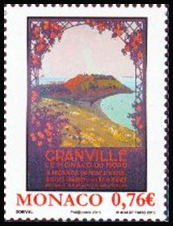 timbre de Monaco N° 2983 légende : Visite de S A S Albert II à Granville, ancien fièf des Grimaldi