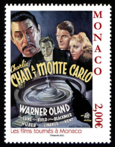timbre de Monaco x légende : Les films tournés à Monaco