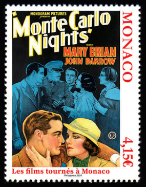 timbre de Monaco x légende : Monte Carlo nights