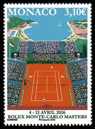 timbre de Monaco x légende : Rolex Monte-Carlo Master