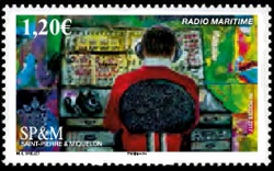 timbre de Saint-Pierre et Miquelon N° 1181 légende : Les standardistes de St-Pierre et Miquelon, radio maritime