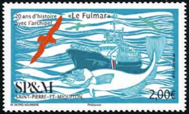timbre de Saint-Pierre et Miquelon N° 1203 légende : « Le Fulmar » Patrouilleur de service public