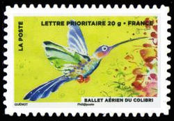  La fête du timbre, Le timbre fête l'air <br>Ballet aérien du colibri