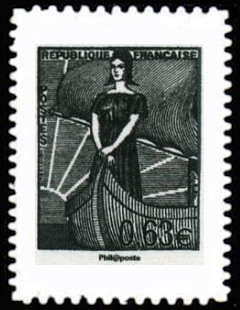  La Véme république au fil du timbre, Marianne à la nef <br>Marianne à la nef