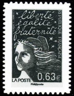  La Véme république au fil du timbre, Marianne de Luquet <br>Marianne de Luquet