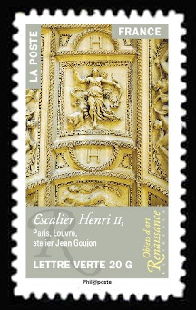  Objets d'art Renaissance en France <br>Escalier Henri II, Paris Louvre, Atelier Jean Goujon