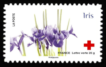  150ème anniversaire de la Croix-Rouge «L'amour en 10 fleurs» <br>Iris