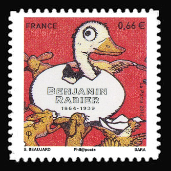  Les timbres s'exposent au salon <br>Benjamin Rabier 1864-1939