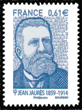  Les timbres s'exposent au salon <br>Jean Jaurès 1859-1914