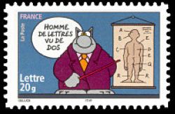  Sourires avec le chat du dessinateur Philippe Geluck <br>Homme de lettres vu de dos