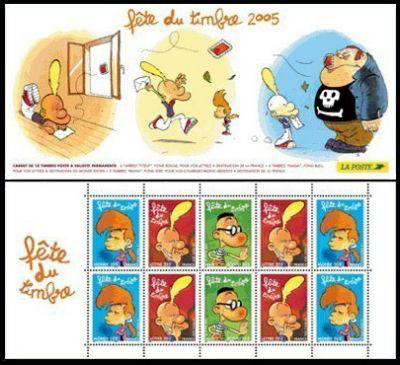  Bande carnet Fete du timbre Titeuf personnage du dessinateur de bande dessinée Zep 