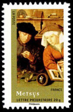  Le prêteur et sa femme du peintre Quentin Metsys (1465-1530) 