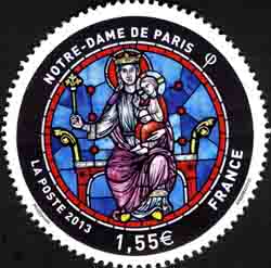  850ème anniversaire de la catédrale Notre-Dame de Paris,<br> « Vitrail à l'enfant » 