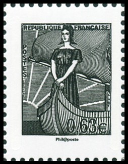  La Vème république au fil du timbre <br>Marianne à la Nef