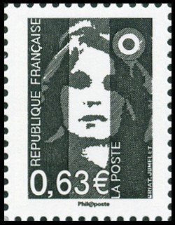  La Vème république au fil du timbre <br>Marianne de Briat