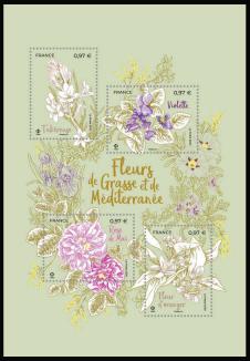 timbre N° F5400, Fleurs de Grasse et de Méditerranée