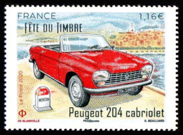  Fête du timbre 2020 <br>Peugeot 204 Cabriolet