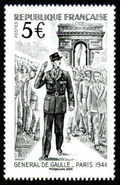 Cinquantenaire de la mort du Général de Gaulle <br>Champs Elysées 1944