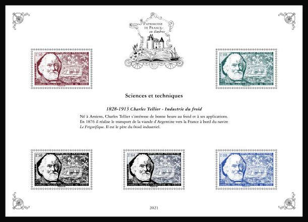  Patrimoine de France en timbres <br>Charles Tellier (1828-1913)