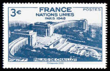  2022 - Philex Paris <br>Le Palais du Luxembourg<br>timbre N° 760 de 1946