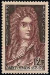 timbre N° 1008, Saint-Simon (1675-1755) Louis de Rouvroy, 2e duc de Saint-Simon