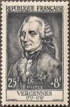 timbre N° 1030, Charles Gravier comte de Vergennes (1717-1787) diplomate et homme d'État français