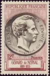 timbre N° 1043, Gérard de Nerval (1808-1855) écrivain et un poète français