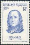 timbre N° 1085, Benjamin Franklin (1706-1790) homme d'état et physicien américain