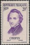 timbre N° 1086, Frédéric Chopin (1810-1849) musicien polonais