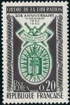 timbre N° 1272, 20ème anniversaire de l'ordre de la libération