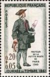 timbre N° 1285, Journée du timbre - facteur de la petite Poste de Paris 1760