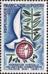 timbre N° 1292, Réunion à Paris de la fédération mondiale des anciens combattants