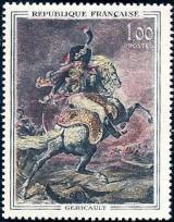 timbre N° 1365, Géricault « Officier de chasseurs à cheval de la garde impériale chargeant »