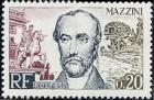 timbre N° 1384, F Mazzini, homme d'état italien