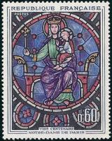 timbre N° 1419, 8ème centenaire de Notre Dame de Paris