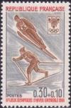 timbre N° 1543, Jeux Olympiques d´hiver de Grenoble - Ski (saut et fond)