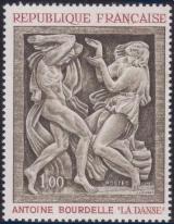 timbre N° 1569, Antoine Bourdelle (1861-1929) «La Danse»
