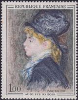timbre N° 1570, Auguste Renoir (1841-1919) - «Modèle»