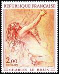 timbre N° 1742, Charles le Brun «Etude de femme à genoux»