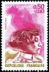 timbre N° 1747, Colette (1873-1954)  femme de lettres française, actrice et journaliste
