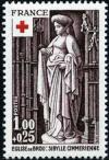 timbre N° 1911, Eglise de Brou- Sibylle cimmérienne - Croix rouge