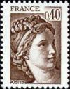 timbre N° 2118, Sabine 0F40 brun foncé