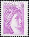 timbre N° 2120, Sabine 0 F 90 lilas-rose