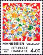 timbre N° 2169, Alfred Manessier «Alléluia»