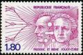 timbre N° 2218, Frédéric et Irène Joliot-Curie, découvreur du radium