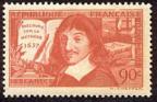 timbre N° 341, René Descartes (1596-1650) philosophe, scientifique et mathématicien